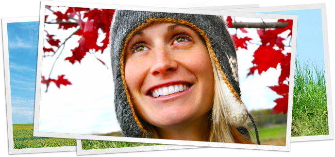 photo of young woman with stocking cap