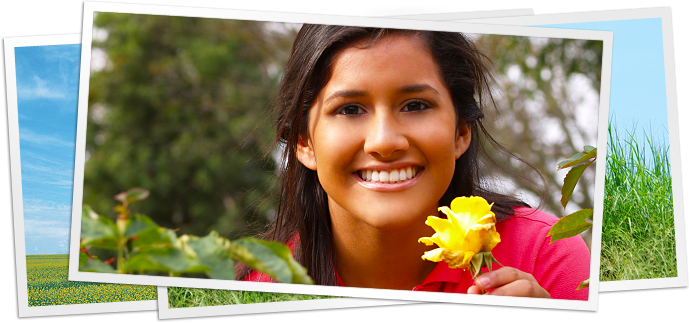 photo of girl in flower garden